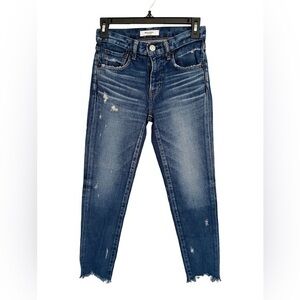 Moussy Women's Distressed Blue Jeans